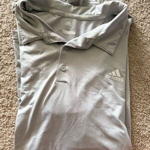 Adidas Men's Light Gray Polo Shirt